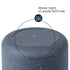 18cm Round Sandstone Plastic Plant Pot Grey - Set of 2